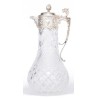 Crystal carafe with a silver-coloured metal spout