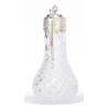 Crystal carafe with a silver-coloured metal spout
