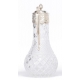 Carafe en cristal et embouchure en métal argenté