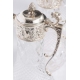Carafe en cristal et embouchure en métal argenté