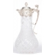 Carafe en cristal et embouchure en métal argenté