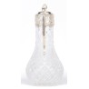 Crystal carafe with a silver-coloured metal spout