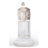 Crystal carafe with a silver-coloured metal spout