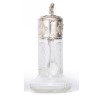 Crystal carafe with a silver-coloured metal spout