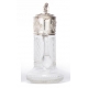 Carafe en cristal et embouchure en métal argenté