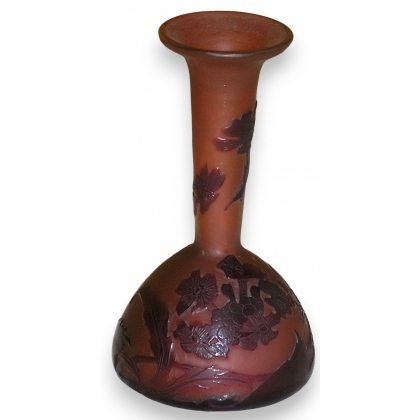 Narrow neck French vase, GALLE