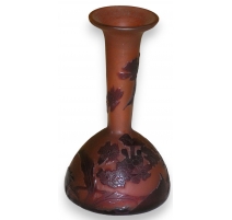 Narrow neck French vase, GALLE