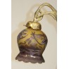 GALLÉ-style ‘Escargot’ lamp in brass and glass