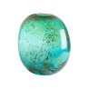 Vase ovale en verre vert et or, grand