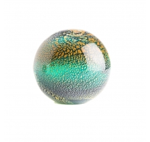 Boule en verre vert et or