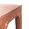 Cast aluminium stool in red copper colour