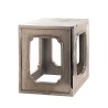 Silver-coloured cast aluminium stool