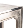 Silver-coloured cast aluminium stool