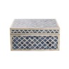 Lapis-coloured bone box set, large