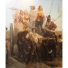 Tableau \"Les Moissoneurs Pontins\" signé CARRARD