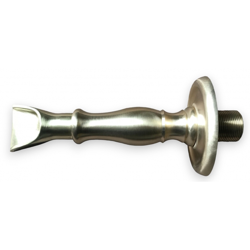 Satin-finished brass tap spout