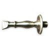 Satin-finished brass tap spout