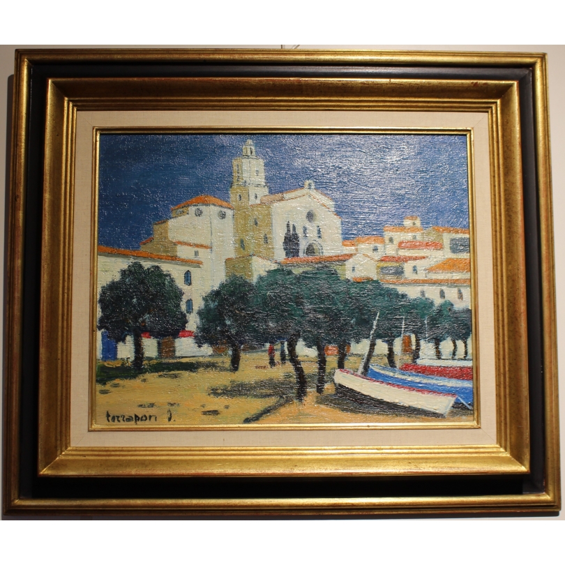 Tableau \"Cadaquès\" signé TERRAPON D. 78