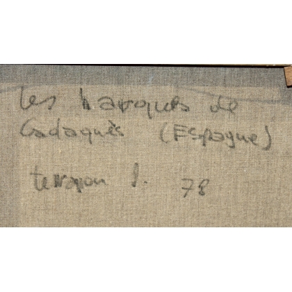 Tableau \"Cadaquès\" signé TERRAPON D. 78