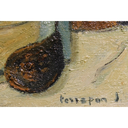 Tableau \"Anémones\" signé TERRAPON D. 85