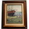 Tableau \"Bateau\" signé TERRAPON D. 84