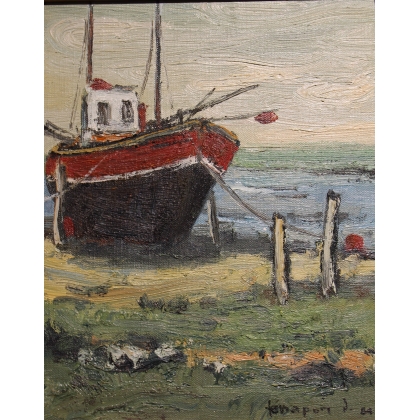Tableau \"Bateau\" signé TERRAPON D. 84