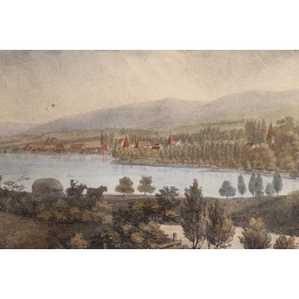 Engraving entitled ‘The Surroundings of Rolle’ by ENGELMANN