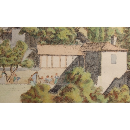 Gravure "Le vieux Lausanne" d'après Samuel NAEF