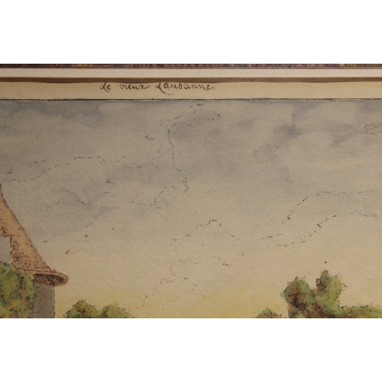 Gravure "Le vieux Lausanne" d'après Samuel NAEF