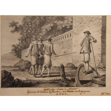 Engraving entitled ‘Swiss Costume in Murten’ by BARBIER
