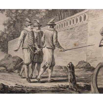 Engraving entitled ‘Swiss Costume in Murten’ by BARBIER