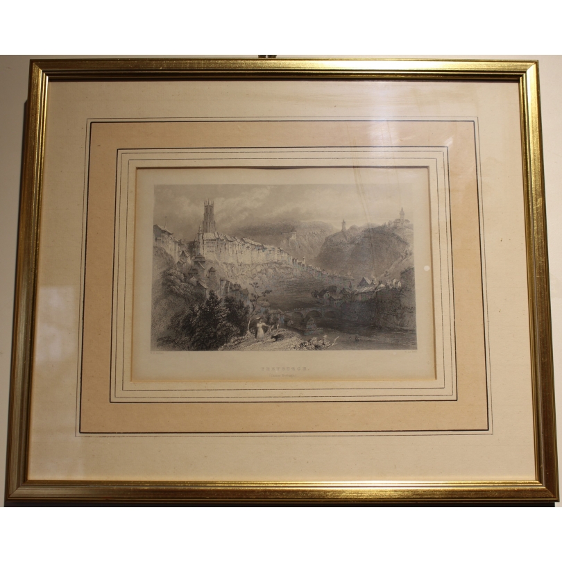 Engraving entitled ‘Freyburgh’ by W. H. BARTLETT