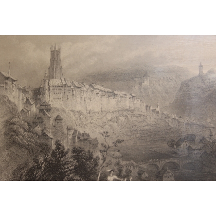Engraving entitled ‘Freyburgh’ by W. H. BARTLETT