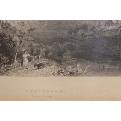 Engraving entitled ‘Freyburgh’ by W. H. BARTLETT
