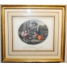 Engraving: ‘Children playing with a bird’