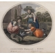 Gravure "Children playing with a bird"