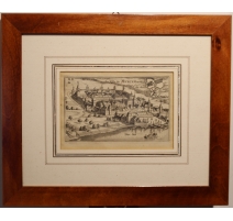 Gravure "La ville de Murten en Suisse" par MERIAN