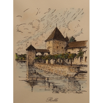 Gravure "Rolle" par A. PAVILLON