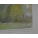 Pastel "Paysage avec animaux" signé R. PIGUET