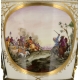 Paire de cache-pots en porcelaine à décor peint