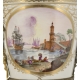 Paire de cache-pots en porcelaine à décor peint