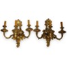 Pair of Napoleon III-style wall lights with three lights