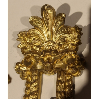 Pair of Napoleon III-style wall lights with three lights