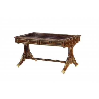 Regency flat-top mahogany desk