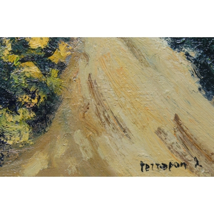 Tableau \"Mas de Provence\" signé TERRAPON D.