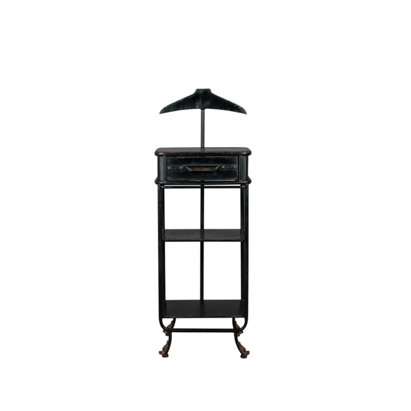 Black Lion valet stand with drawer