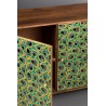 Meena sideboard in mango wood, with lacquered brass doors