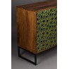 Meena sideboard in mango wood, with lacquered brass doors