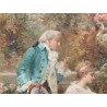 Tableau \"Leçon de dessin\" signé D\'ABANCOUR