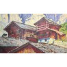 Tableau \"Gemmi à Loêche-les-Bains\" signé MUSSLER